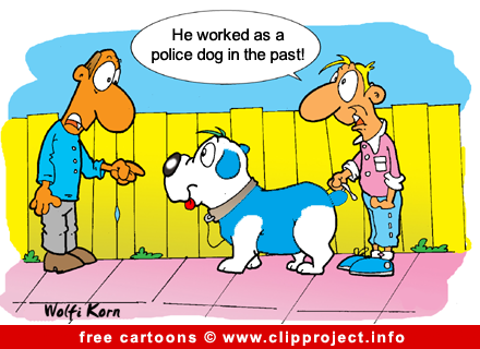 Police dog cartoon - Free animals cartoons