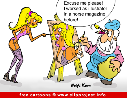 Artist cartoon for free