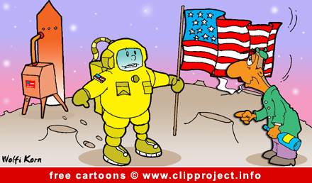 Astronaut on the Moon Cartoon free