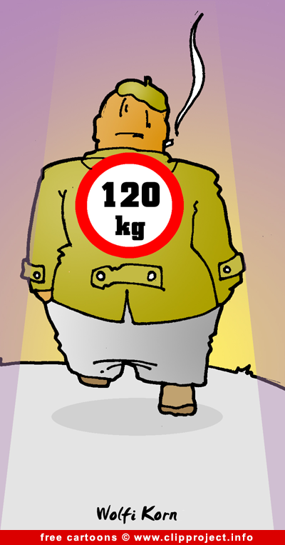 Cartoon free man 120 kg