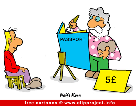Passport cartoon free