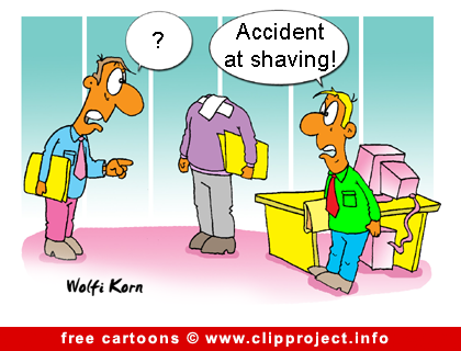 Shaving accident cartoon image free