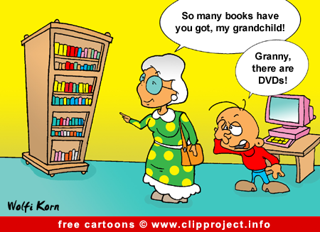 Grandma and DVDs cartoon free