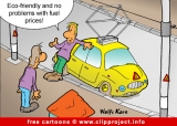 Eco-friendly car cartoon for free