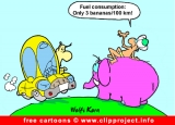 Free auto cartoon - Fuel consumption