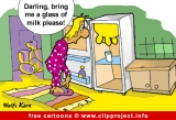 Milk in refrigerator cartoon image free