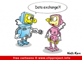Robots cartoon image for free - Computer and IT cartoons