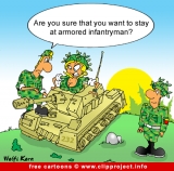 Free Army Cartoon Armored Infantryman