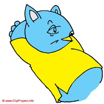 Blue cat clip art - Picture of animals
