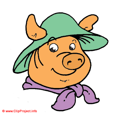 Cartoon pig  clipart - Pictures of farm animals