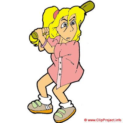 Baseball girl cartoon free