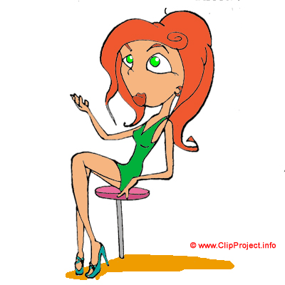 Glamour girl cartoon