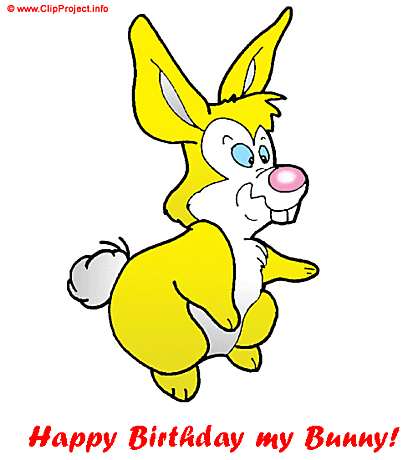 Birthday bunny - Happy Birthday clip art free