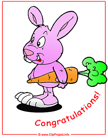 Cartoon rabbit - Happy Birthday clip art free