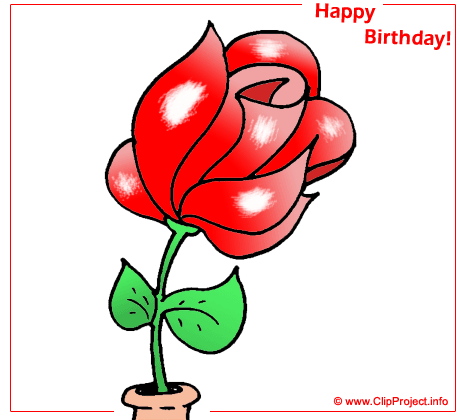 Flower for Birthday - Happy Birthday clip art free
