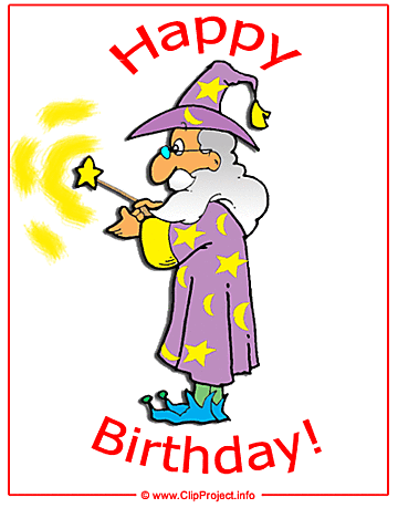 Free Birthday Greeting Card with Wizzard