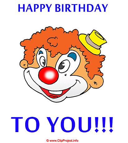 Happy Clown clip art - Happy Birthday clip art free