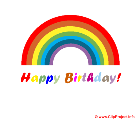 Rainbow clip art - Happy Birthday clip art free