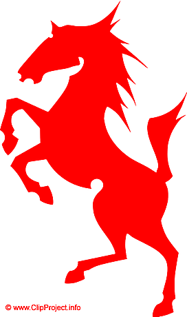 Red horse clipart