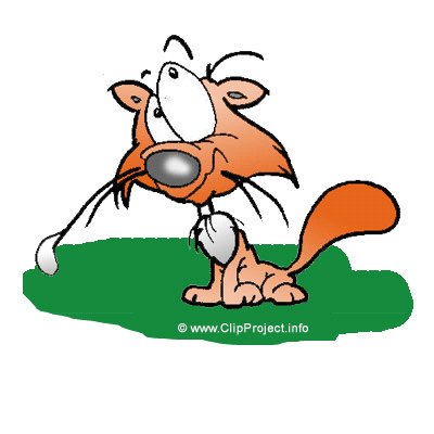 Cartoon cat clip art image