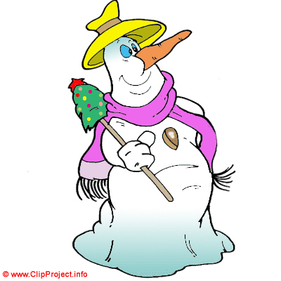 Snowman cartoon - Christmas clip art free