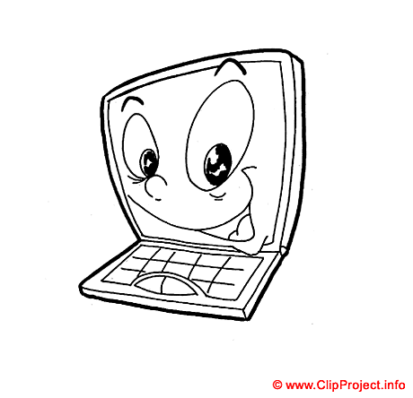 Computer black and white clip art free