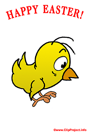 Chicken clip art free - Happy Easter clip art