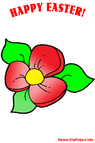 Flower clip art - Happy Easter clip art