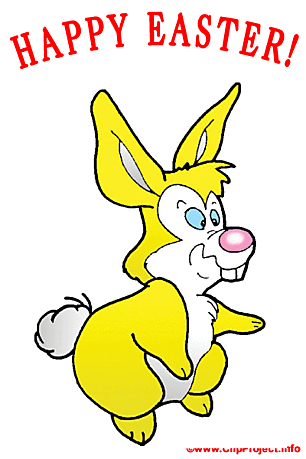 Funny bunny - Happy Easter clip art
