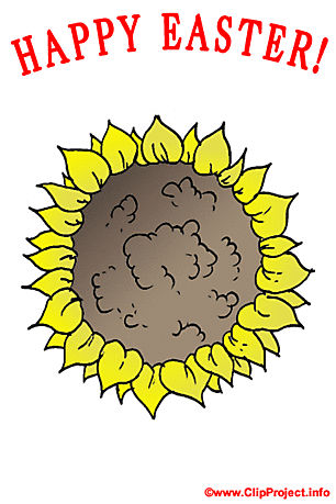 Sunflower image free - Happy Easter clip art