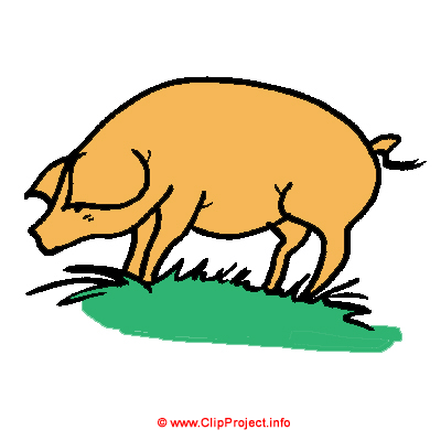 Pig cartoon clip art image - Farm clip art free