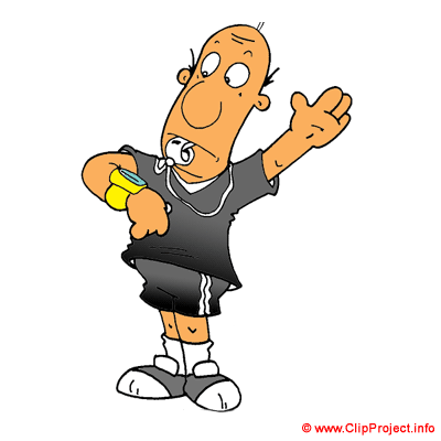 Football referee cartoon