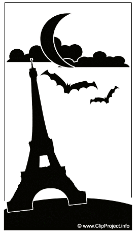 Halloween in Paris  - Halloween clip art free