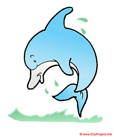 Dolphin clip art image - Holidays clip art