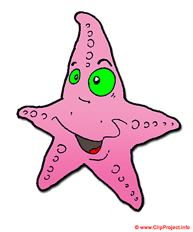 Starfish cartoon image - Holidays clip art
