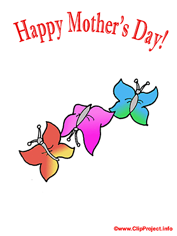 Happy Card Mother's Day butterfly for free