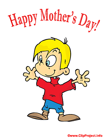 Happy Mother's Day card boy free download