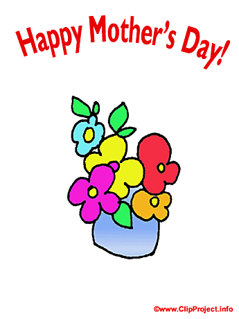 Happy Mother's Day greeting card flower free download