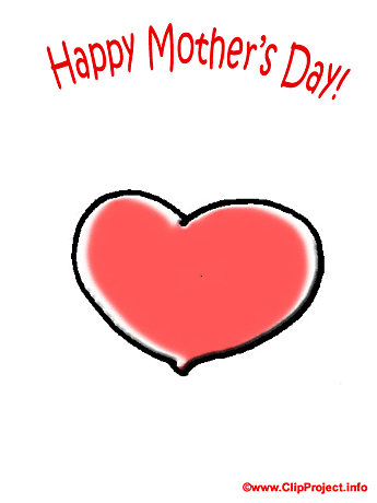 Mother's Day greeting card heart free download