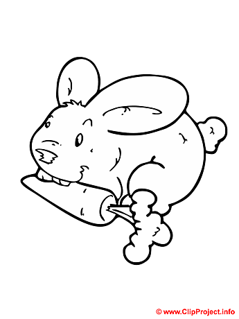 Bunny coloring sheet - Free painting book