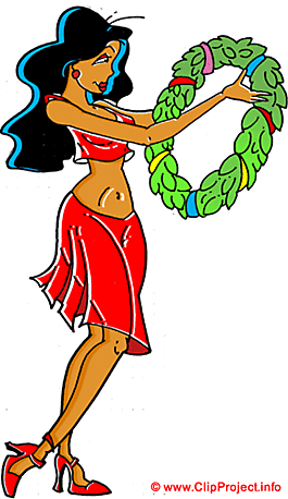 Brasilian girl on carneval clip art image