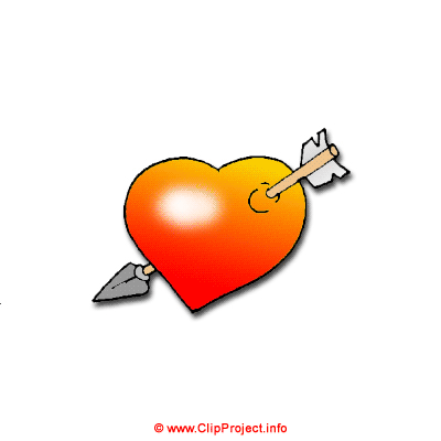 Heart and arrow clip art free