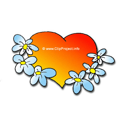Heart flowers clip art - Wedding clip art