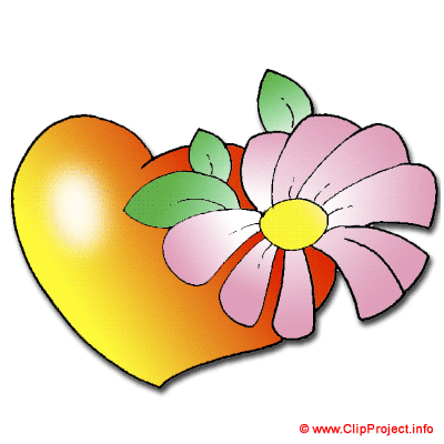 Hearts and flower clipart