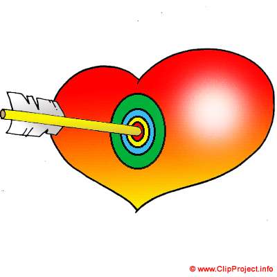 Target and heart clipart