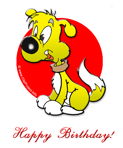 free happy birthday clip art with dogs - photo #18