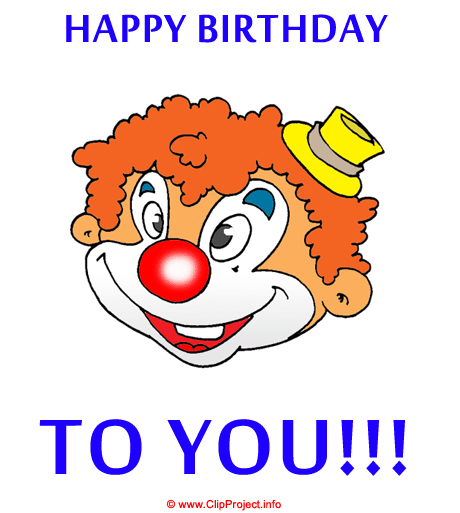 Happy Clown clip art - Happy Birthday clip art free