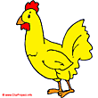 Cartoon hen - Printable pictures of animals