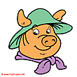 Cartoon pig  clipart - Pictures of farm animals