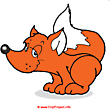 Fox cartoon clipart - Zoo animals clip art